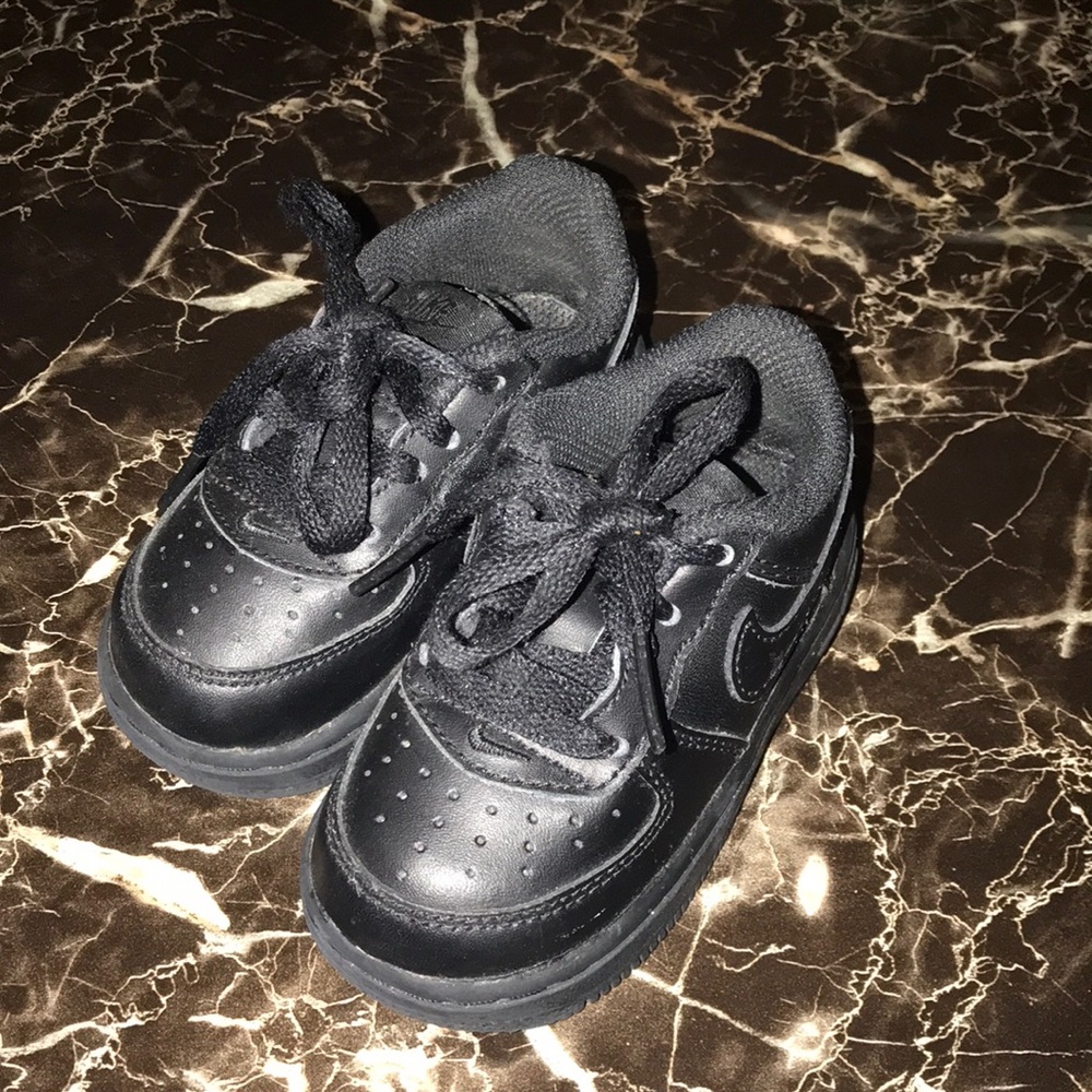 Nike Air Force One baby size 5c all black low top